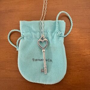 Tiffany & Co. Silver Heart Key Pendant